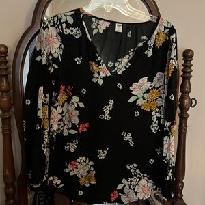Old Navel Floral Black Tunic